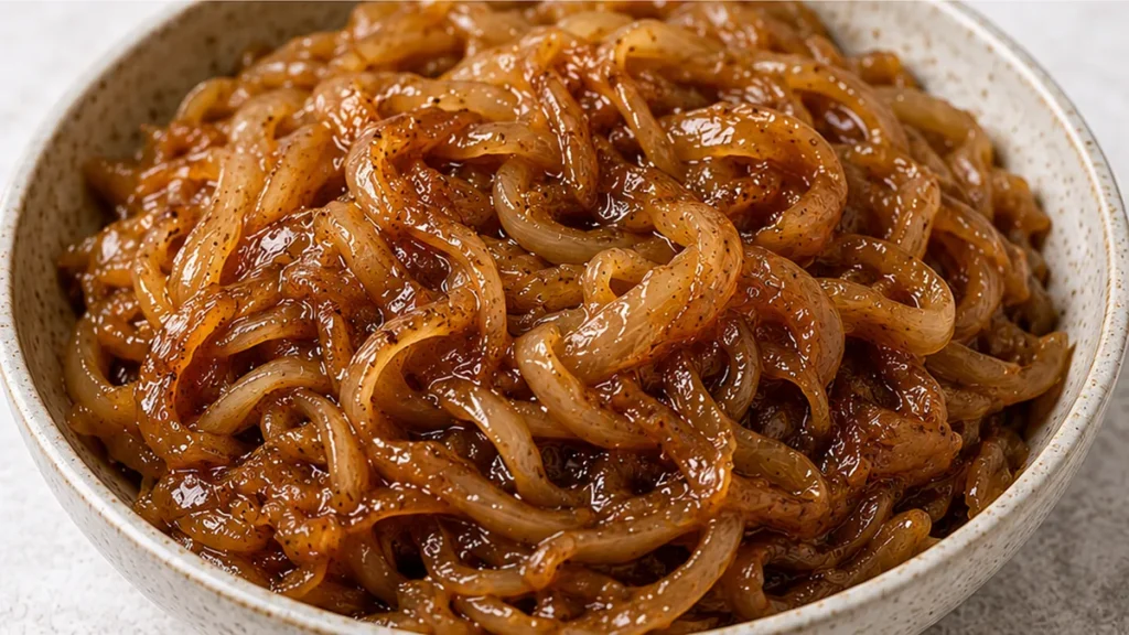 Cebolla Caramelizada Perfecta: ¡Sabor Irresistible! Cebolla caramelizada: prepara esta receta casera en 45 minutos. Un toque dulce y delicioso para tus platillo