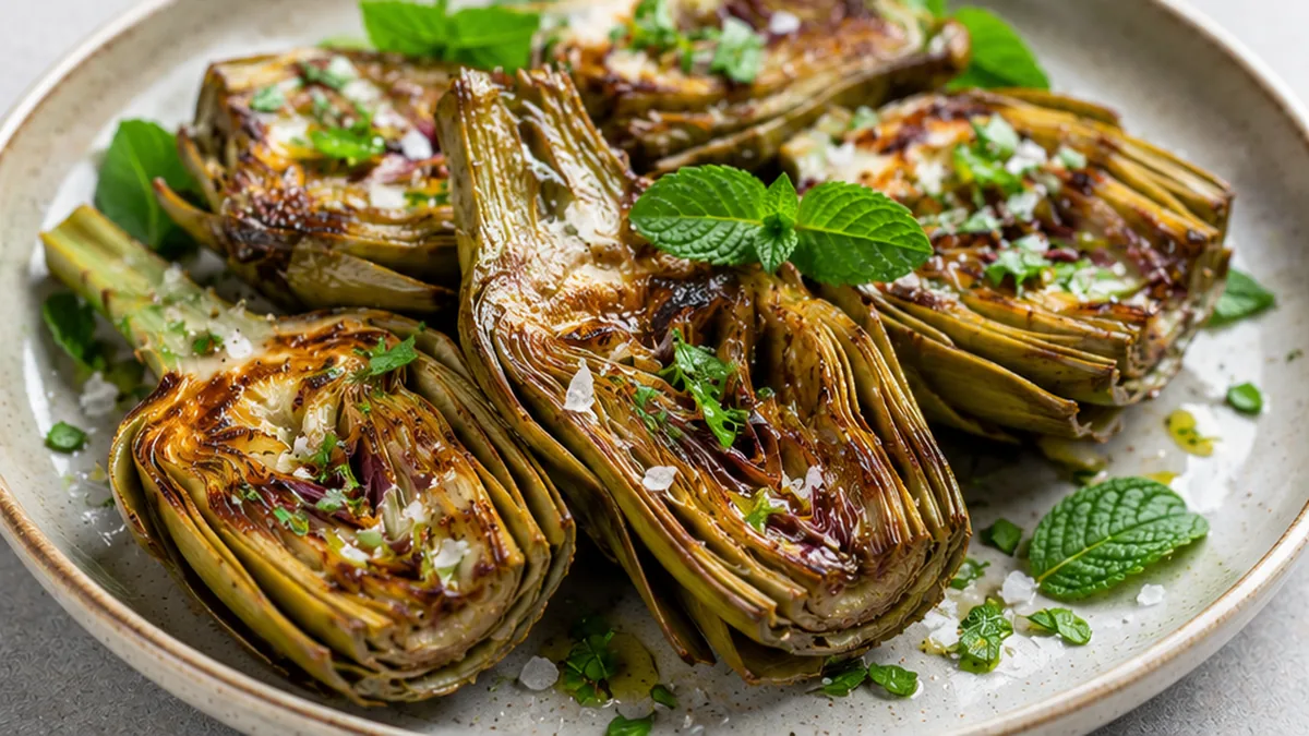 Alcachofas a la Plancha: Perfectas y Crujientes - alcachofas plancha - Alcachofas plancha: prepara este platillo fácil y saludable con un exterior crujiente y u