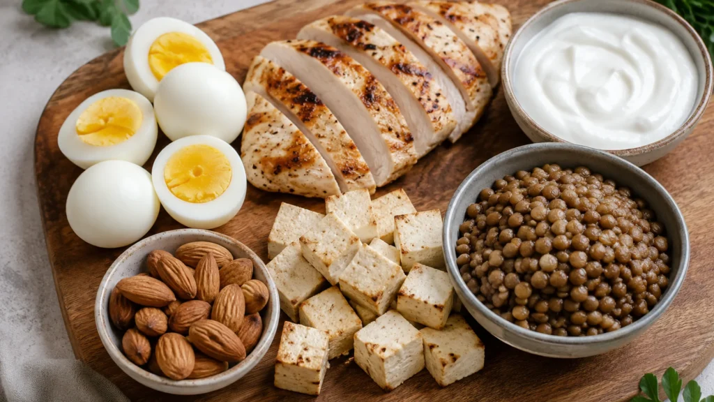 , beautifully styled overhead food photograph