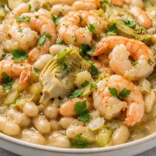 Alubias con Gambas y Alcachofas: ¡Explosión de Sabor! - alubias gambas