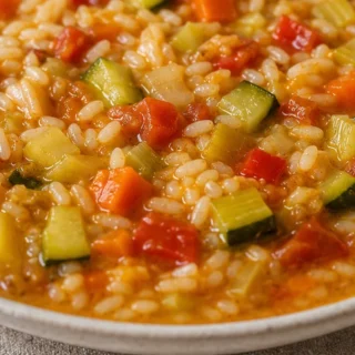 Arroz Caldoso con Verduras: ¡Explosión de Sabor Casero!