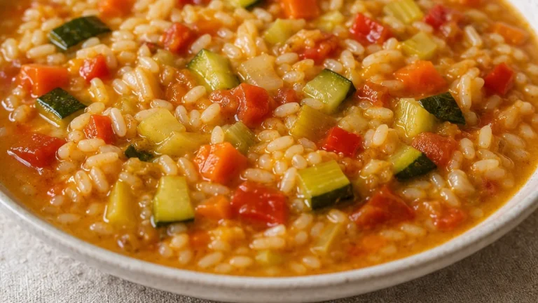 Arroz Caldoso con Verduras: ¡Explosión de Sabor Casero!