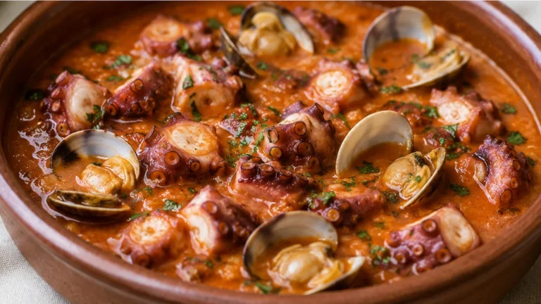 Cazuela de Pulpo y Almejas: Mar y Tierra