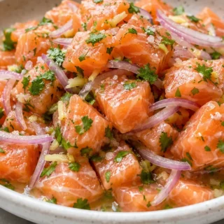 Salmón Fresco: Ceviche Vibrante y Fácil - ceviche salmón - Ceviche salmón: prepara esta receta fresca y saludable en minutos. Saborea un plato ligero, lleno de