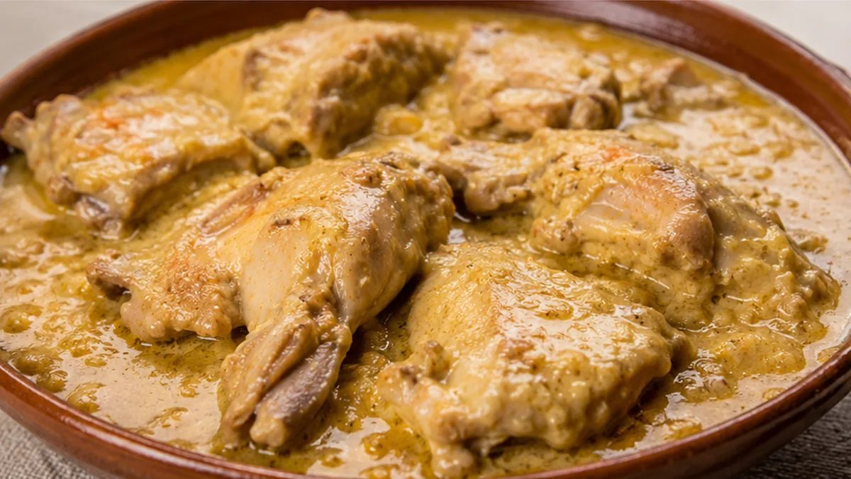 Guiso de Conejo en Salsa de Almendras Cremosa - conejo almendras - Conejo almendras: prepara este guiso saludable y delicioso con nuestra receta fácil. Descubre