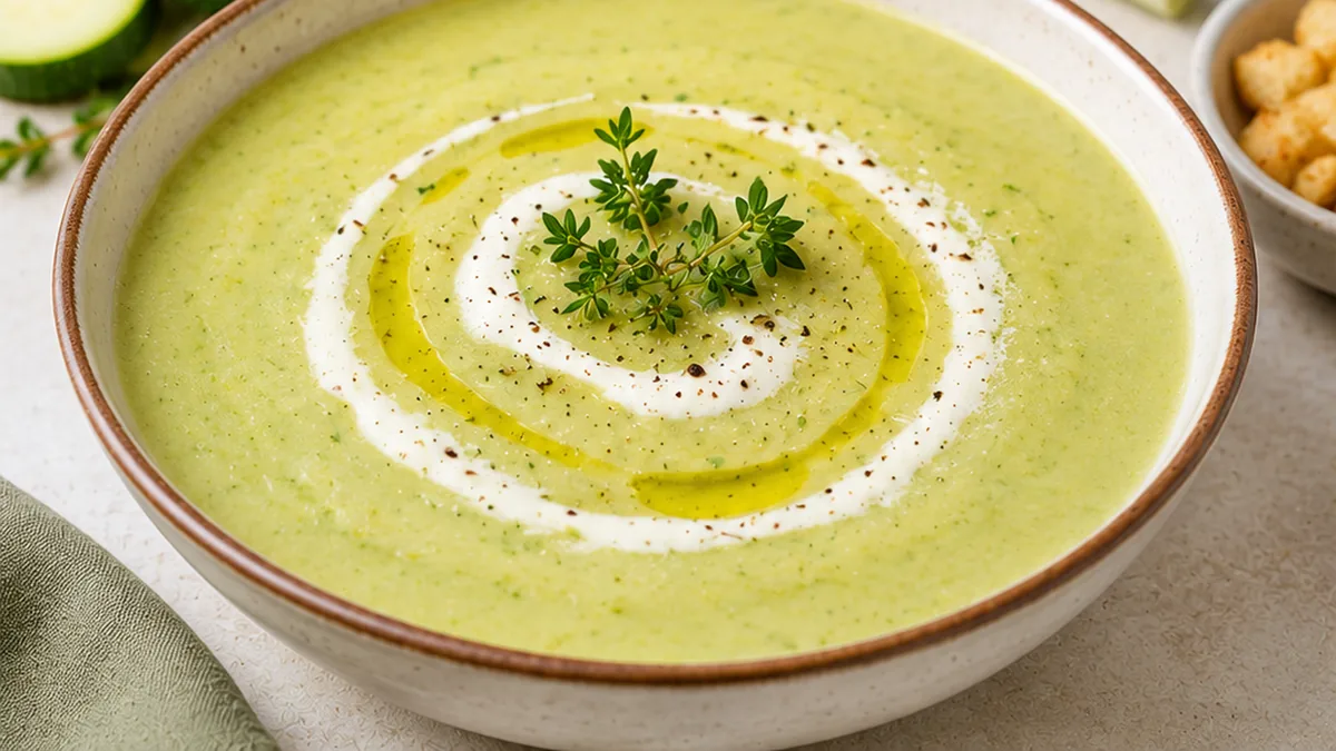 Crema de Calabacín Cremosa y Deliciosa - crema calabacín - Crema calabacín: prepara una crema de calabacín increíblemente suave y saludable en minutos. Perfecta