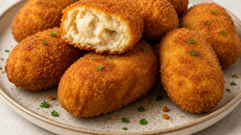 Croquetas de Pollo Cremosas y Crujientes - Croquetas de pollo: disfruta de esta receta fácil y deliciosa que encantará a todos. Perfectas para cualquier ocasión