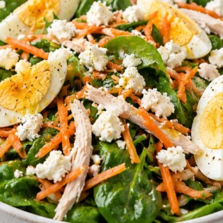 Ensalada de Espinacas con Pavo y Queso - ensalada espinacas
