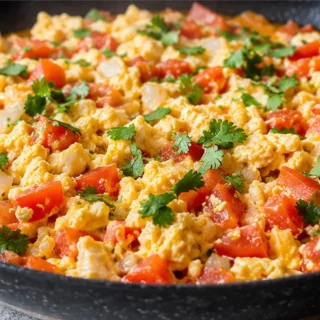 Huevos Pericos: Desayuno Latino