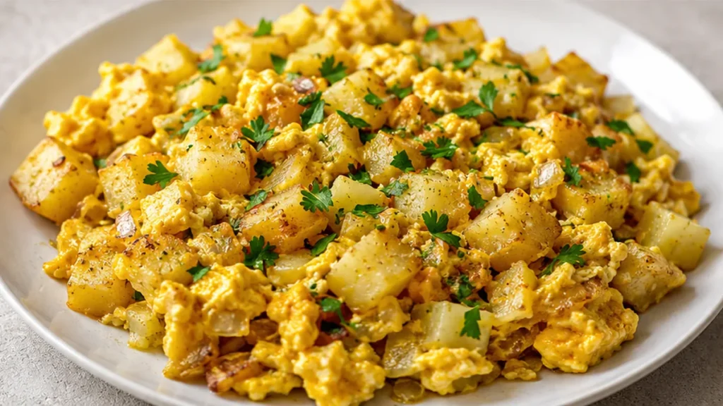 Revuelto de Patatas: ¡El Desayuno MÁS VIRAL! - revuelto patatas - Revuelto patatas: prepara este clásico casero con solo 4 ingredientes. Disfruta de una receta