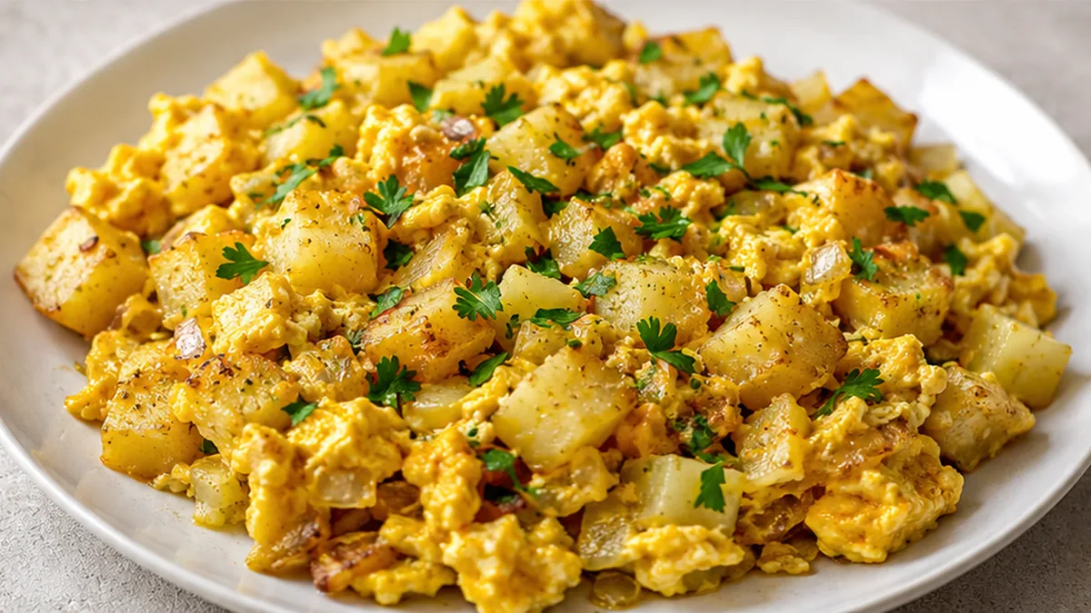 Revuelto de Patatas: ¡El Desayuno MÁS VIRAL! - revuelto patatas - Revuelto patatas: prepara este clásico casero con solo 4 ingredientes. Disfruta de una receta