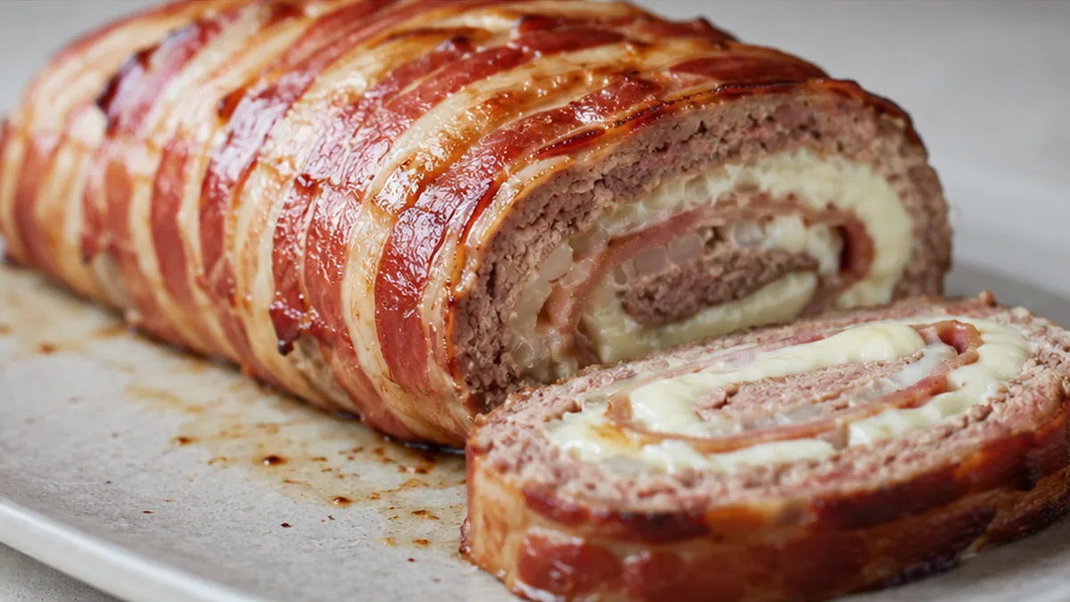 Rollo de Carne Relleno: Cena Perfecta - rollo carne - Rollo carne: Prepara esta receta casera y tradicional con un relleno increíble de queso y bacon. Ideal par