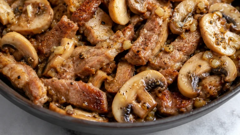 Champiñones al Ajillo con Cerdo: Sabor Intenso