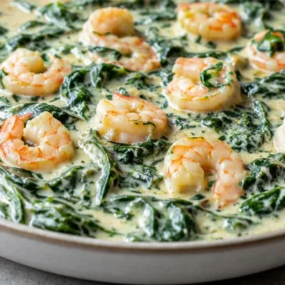 Espinacas a la Crema con Gambas: Cena Perfecta - espinacas gambas - Espinacas gambas: prepara este delicioso plato cremoso y lleno de sabor en minutos. Una rece
