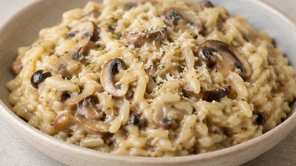 Falso Risotto de Setas Cremoso y Fácil - Falso risotto: prepara este plato cremoso de setas en minutos. Una receta esencial, perfecta y deliciosa para cualquier