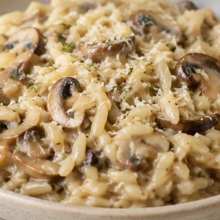 Falso Risotto de Setas Cremoso y Fácil