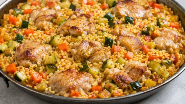 Paella de Pollo y Calabacín: ¡Un festín fácil y saludable!