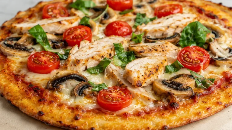 Pizza Keto de Pollo Crujiente