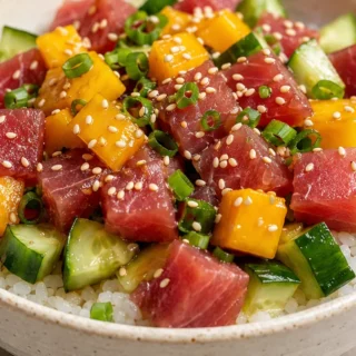 Poke de Atún Casero: Frescura Hawaiana - poke atún - Poke atún: prepara esta receta hawaiana original en menos de 40 minutos. Saborea la frescura del atún con m