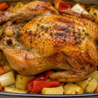 Pollo al Horno Jugoso con Verduras