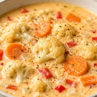 Sopa Cremosa de Coliflor: Cena Saludable - sopa coliflor