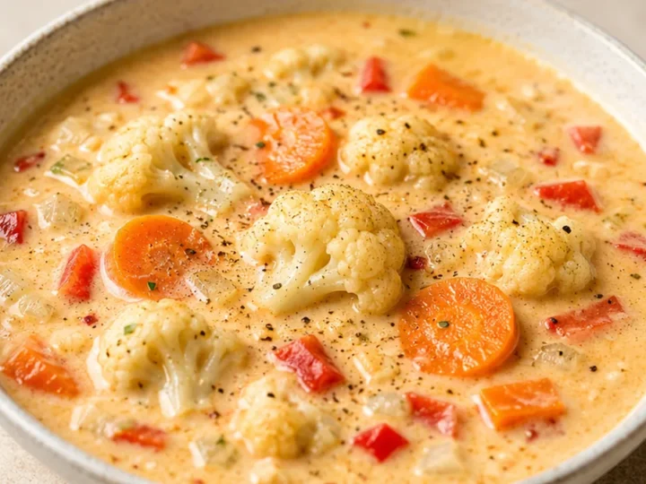 Sopa Cremosa de Coliflor: Cena Saludable
