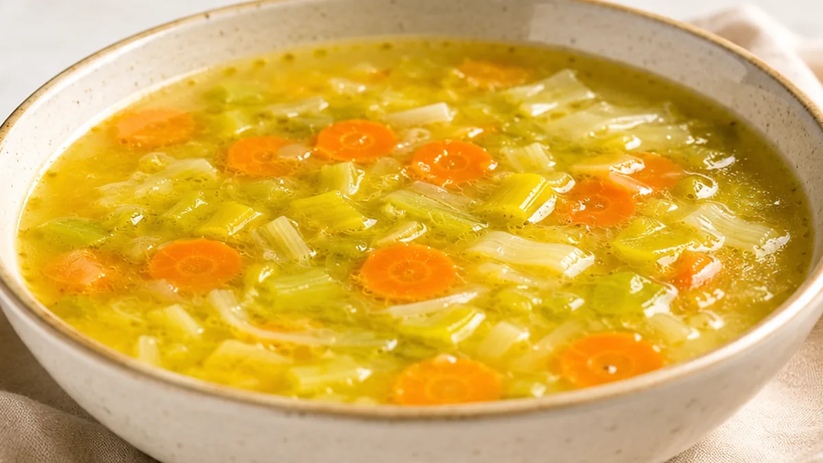 Sopa de Puerros y Zanahorias Saludable - sopa puerros - Sopa puerros: prepara esta deliciosa y nutritiva sopa de puerros y zanahorias en minutos. Perfecta para