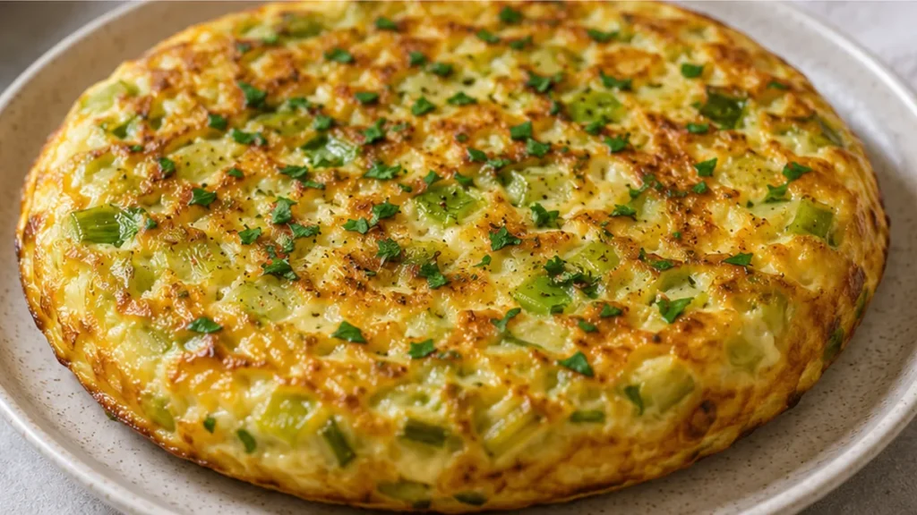 Tortilla de Puerros Cremosa y Fácil - tortilla puerros - Tortilla puerros: prepara esta receta saludable y fácil para una cena increíble. Saborea la combinación