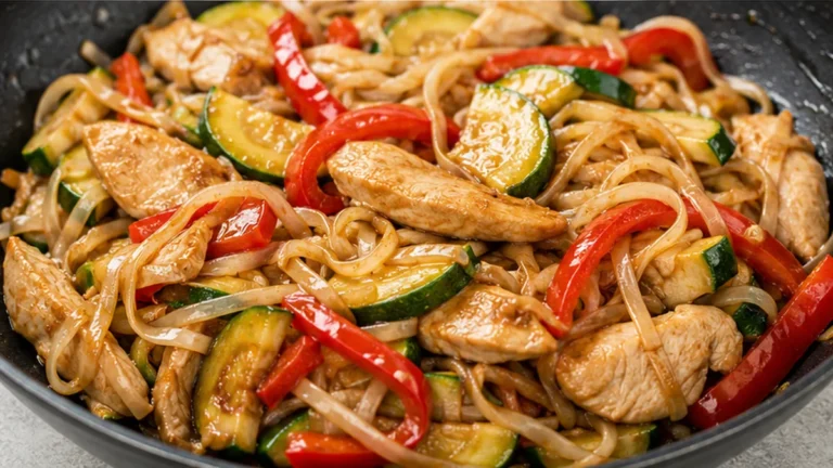 Wok de Tallarines con Pollo: ¡Sabor en Minutos!