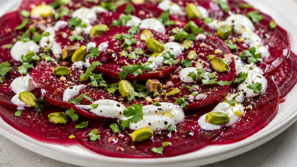Carpaccio de Remolacha: La Receta Fresca que Amaras - carpaccio remolacha - Carpaccio remolacha: prepara esta receta saludable y deliciosa en minutos. Disfruta