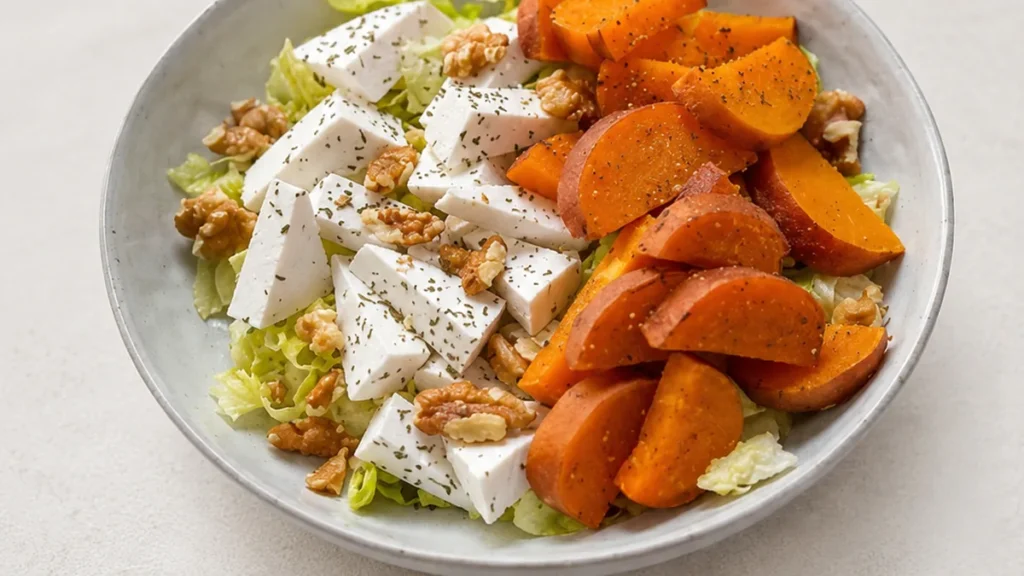 Ensalada de Boniato y Feta: ¡Deliciosa y Fácil! - ensalada boniato - Ensalada boniato: Prepara esta ensalada saludable y sabrosa con boniato asado y queso feta.