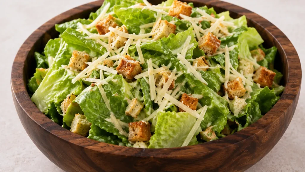 Ensalada César Cremosa con Anchoas y Aderezo Secreto