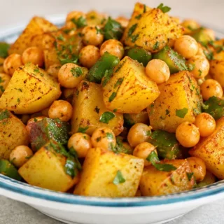 Ensalada de Patata y Garbanzos Especiados - ensalada patata - Ensalada patata: prepara esta receta deliciosa y nutritiva. Una opción ideal para una cena rápida