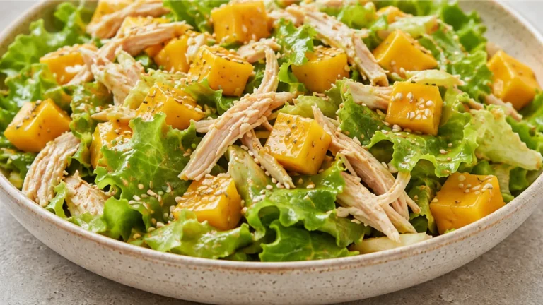 Ensalada de Pollo y Mango: ¡Frescura que Enamora!