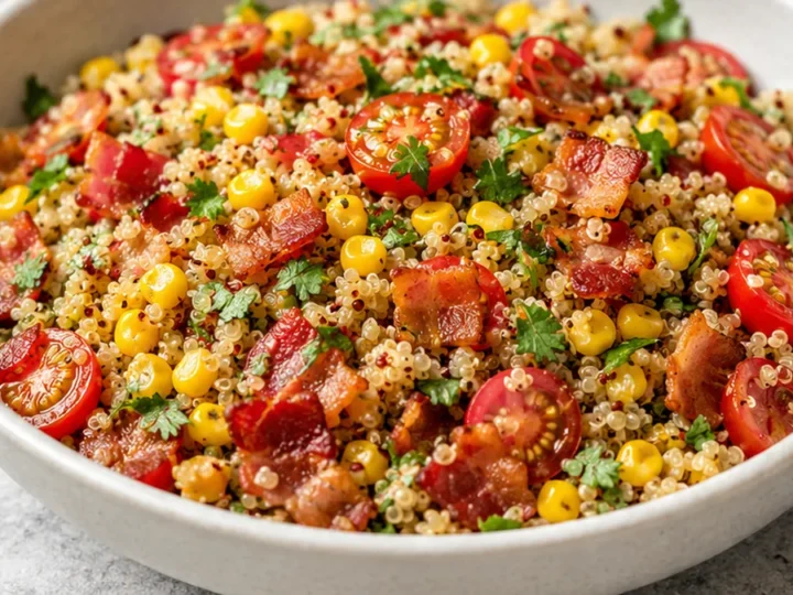 Quinoa con Bacon y Cherry: ¡Ensalada tibia!