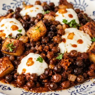 Garbanzos con Berenjena Asada y Yogur - garbanzos berenjena - Garbanzos berenjena: prepara esta receta saludable y exótica. Disfruta de una combinación vegetal