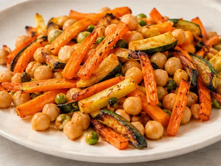 Garbanzos con Verduras en Air Fryer