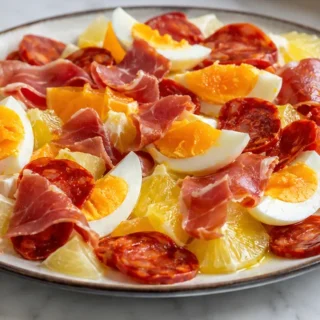 Ensalada Limón Serrano: Frescura y Sabor - Limón serrano: prepara esta ensalada tradicional de Salamanca, un plato vibrante con cítricos, jamón y chorizo. Ideal