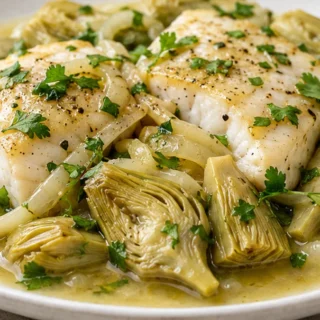  Merluza con Alcachofas: Cena Perfecta para Sorprender - merluza alcachofas - Merluza con alcachofas: prepara este delicioso plato saludable y casero. Una opci