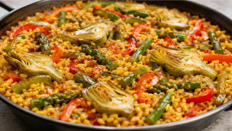 Paella de Verduras Vibrante y Sabrosa