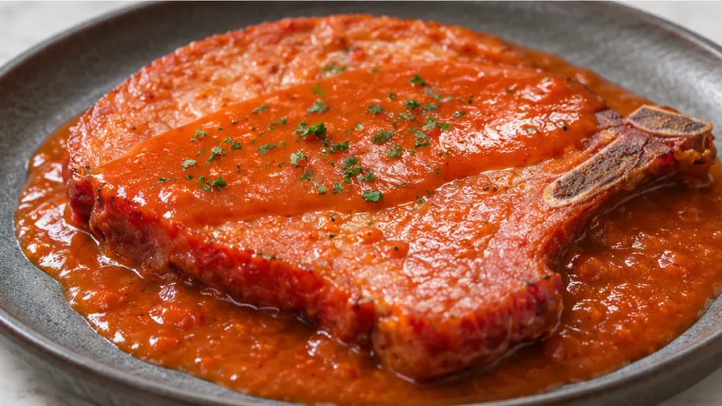 Chuletas al Chipotle: ¡Sabor Explosivo! - chuletas chipotle - Chuletas chipotle: prepara esta receta de cerdo ahumado con una salsa picante de jitomate. Perfect