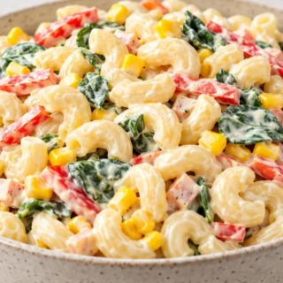 Ensalada de Coditos Cremosa y Refrescante - ensalada coditos - Ensalada coditos: prepara esta refrescante y cremosa ensalada con pavo y elote. Perfecta para cua