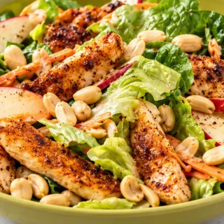 Ensalada de Pollo y Cacahuate Sorprendente - ensalada de pollo con sazonador pimentón