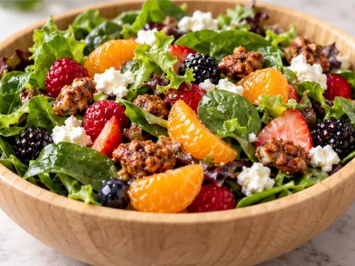 Ensalada Fresca de Mandarina y Frutos Rojos