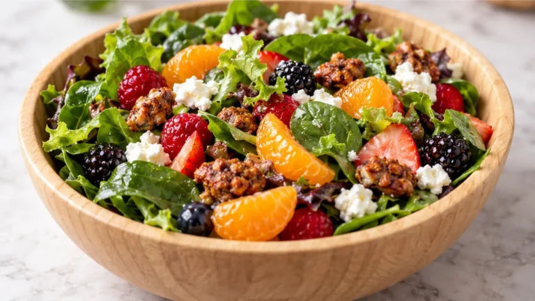Ensalada Fresca de Mandarina y Frutos Rojos