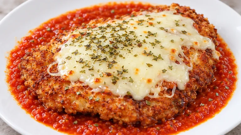 Pollo a la Parmesana: Crujiente y Jugoso