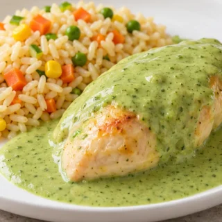 Pollo Cremoso en Salsa de Cilantro - pollo cilantro - Pollo cilantro: prepara esta receta cremosa y llena de sabor en minutos. Jugoso pollo con una salsa aterci