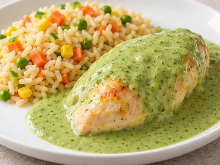 Pollo Cremoso en Salsa de Cilantro